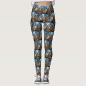 Siberische kat Halloween Spooky Leggings (Voorkant)