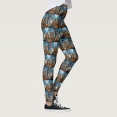 Siberische kat Halloween Spooky Leggings (Rechts)
