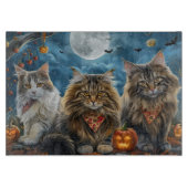 Siberische kat Halloween Spooky Snijplank (Voorkant)