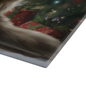 Siberische Kat in Sneeuw Kerstmis Snijplank (Hoek)
