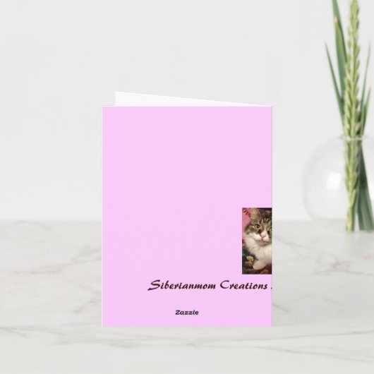 Siberische kat kaart (Achterkant)