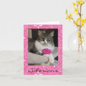 Siberische kat kaart (Gele Bloem)