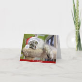 Siberische Kat Kerst Kaart (Voorkant)