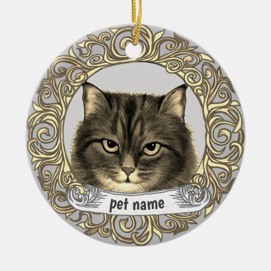 Siberische Kat Lieve Herinnering ornament (Voorkant)