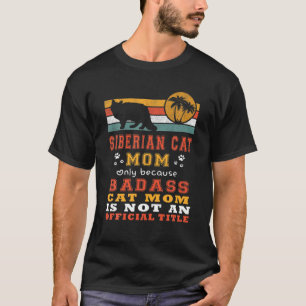 Siberische kat mam retro Funny Kitty Cat Lov T-shirt