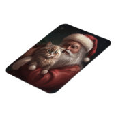Siberische Kat Met Sinterklaas Feestelijke Kerstmi Magneet (Linkerzijde)