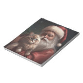 Siberische Kat Met Sinterklaas Feestelijke Kerstmi Notitieblok (Linkerzijde)