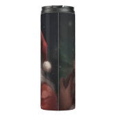 Siberische Kat Met Sinterklaas Feestelijke Kerstmi Thermosbeker (Achterkant)