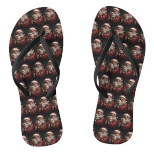 Siberische kat met Sinterklaas Festive Kerst  Teenslippers