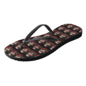 Siberische kat met Sinterklaas Festive Kerst Teenslippers (Schuin)
