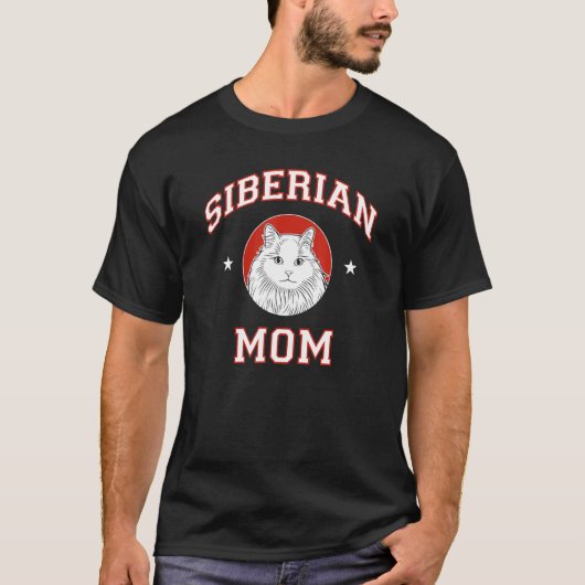 Siberische kat moeder t-shirt (Voorkant)