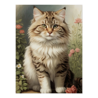 Siberische kat perfect poster