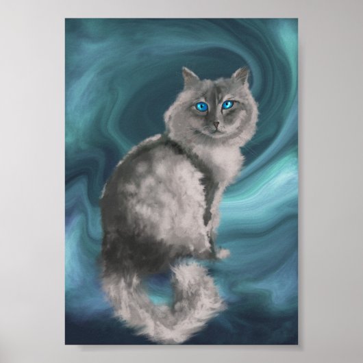Siberische Kat Print (Voorkant)