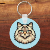 Siberische kat sleutelhanger (Achterkant)