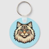 Siberische kat sleutelhanger (Achterkant)