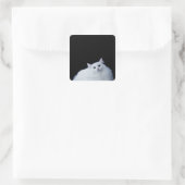 Siberische kat vierkante sticker (Tas)