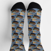 Siberische Katten Kerstboot Vakantie Sokken (Top)