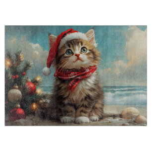 Siberische Katten Kerstmis Vintage Strand Snijplank