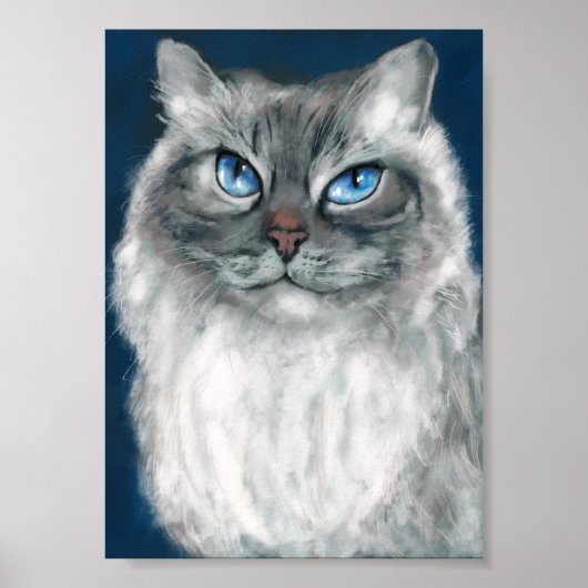 Siberische kattenprint poster (Voorkant)