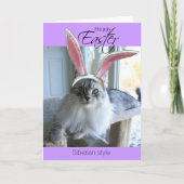 Siberische paaswensen voor u (wenskaart) feestdagen kaart (Voorkant)