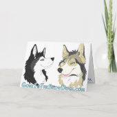 Siberische Schor Kerstkaart Feestdagen Kaart (Achterkant)