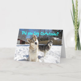 Siberische Schor Kerstkaart Feestdagen Kaart