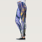 Siberische tijger blauw patroon Leggings (Links)