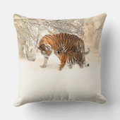Siberische tijger en Cub Pillow Kussen (Achterkant)