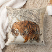 Siberische tijger en Cub Pillow Kussen (Deken)