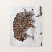 Siberische tijger en Cub Puzzle Legpuzzel (Verticaal)