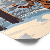 Siberische tijger in Bos - Ai Poster (Hoek)