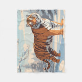 Siberische tijger in Bossen Fleece Deken (Voorkant)