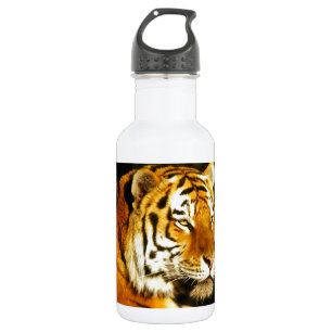Siberische tijger in de avond waterfles