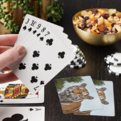 Siberische tijger in het wild pokerkaarten (Insitu)