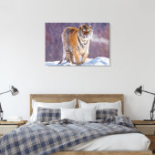 Siberische tijger in sneeuw, China Canvas Afdruk (Insitu (Slaapkamer))