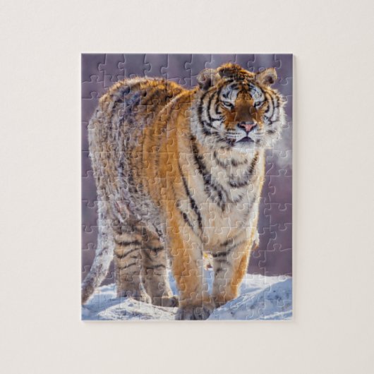 Siberische tijger in sneeuw, China Legpuzzel (Verticaal)