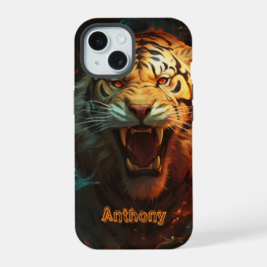 Siberische Tijger iPhone 15 Case (Achterkant)