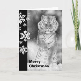Siberische tijger kerst Kaart