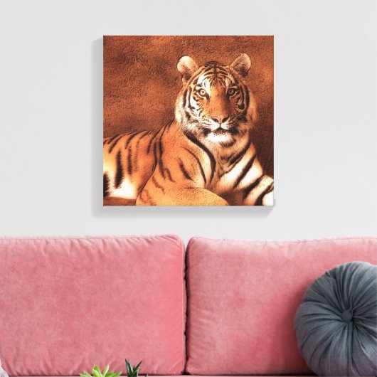 Siberische tijger kunst - Canvas (Insitu (Woonkamer))
