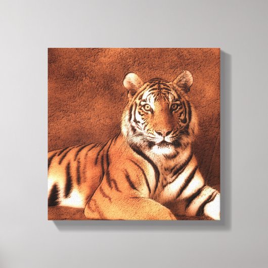 Siberische tijger kunst - Canvas Afdruk (Voorkant)