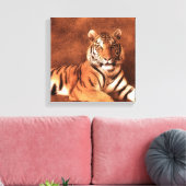 Siberische tijger kunst - Canvas Afdruk (Insitu (Woonkamer))