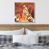 Siberische tijger kunst - Canvas Afdruk (Insitu (Slaapkamer))
