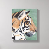 Siberische tijger - Oorspronkelijke Waterverf wand Canvas Afdruk (Voorkant)