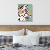 Siberische tijger - Oorspronkelijke Waterverf wand Canvas Afdruk (Insitu (Slaapkamer))