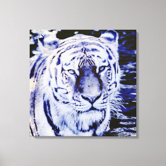 Siberische tijger op canvas gewikkeld afdruk (Voorkant)