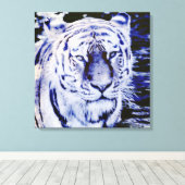 Siberische tijger op canvas gewikkeld afdruk (Insitu (Houten vloer))