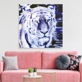 Siberische tijger op canvas gewikkeld afdruk (Insitu (Woonkamer))