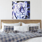 Siberische tijger op canvas gewikkeld afdruk (Insitu (Slaapkamer))