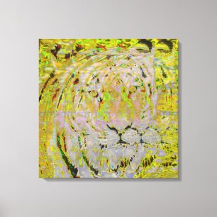 Siberische tijger op gewikkeld canvas afdruk