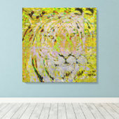 Siberische tijger op gewikkeld canvas afdruk (Insitu (Houten vloer))